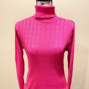 Pink turtleneck sweater size Medium